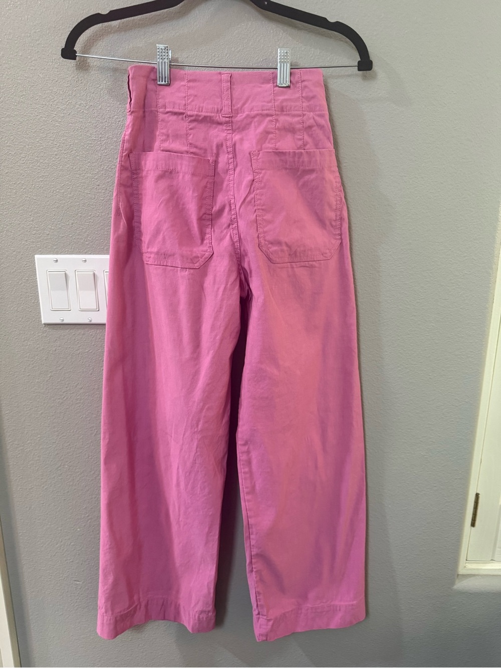 Colette Heart Pocket Cropped Wide Leg Pants by Maeve 25 Pink - Picture 5 of 6